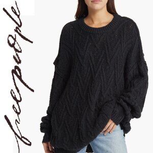 Like New! Free People Island Black Cable Tunic Size medium